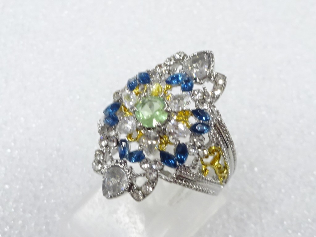 COLORED STONE FASHION RING / JP SIZE 10